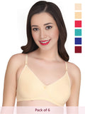 Solid Non Padded Bra (Pack Of 6)