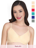 Solid Non Padded Bra (Pack Of 6)