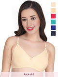Solid Non Padded Bra (Pack Of 6)