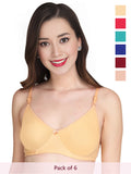 Solid Padded Bra (Pack Of 6)
