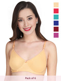 Solid Non Padded Bra (Pack Of 6)
