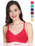 Solid Non Padded Bra (Pack Of 6)