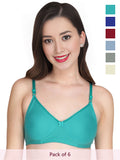 Solid Non Padded Bra (Pack Of 6)