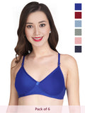 Solid Padded Bra (Pack Of 6)