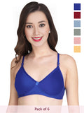Solid Non Padded Bra (Pack Of 6)