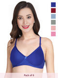 Solid Padded Bra (Pack Of 6)