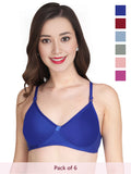 Solid Non Padded Bra (Pack Of 6)