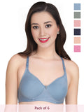 Solid Non Padded Bra (Pack Of 6)