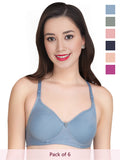 Solid Non Padded Bra (Pack Of 6)