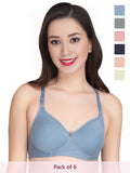 Solid Non Padded Bra (Pack Of 6)