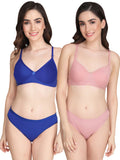 Non Padded Bra Panty Set (Pack Of 2)