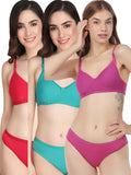 Padded Bra Panty Set (Pack Of 3)