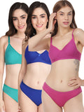 Padded Bra Panty Set (Pack Of 3)