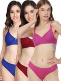 Padded Bra Panty Set (Pack Of 3)