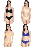 Padded Bra Panty Set (Pack Of 4)