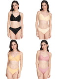 Padded Bra Panty Set (Pack Of 4)