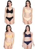 Padded Bra Panty Set (Pack Of 4)
