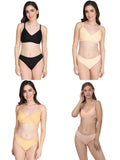Padded Bra Panty Set (Pack Of 4)