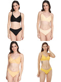 Padded Bra Panty Set (Pack Of 4)