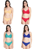 Padded Bra Panty Set (Pack Of 4)