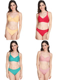 Padded Bra Panty Set (Pack Of 4)