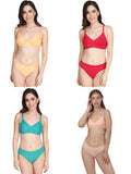 Padded Bra Panty Set (Pack Of 4)