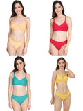 Padded Bra Panty Set (Pack Of 4)