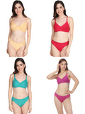 Padded Bra Panty Set (Pack Of 4)