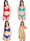 Padded Bra Panty Set (Pack Of 4)