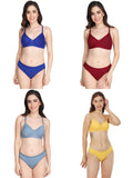 Padded Bra Panty Set (Pack Of 4)