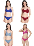 Padded Bra Panty Set (Pack Of 4)