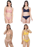 Padded Bra Panty Set (Pack Of 4)
