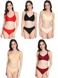 Padded Bra Panty Set (Pack Of 5)