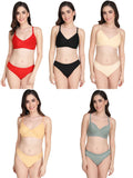 Padded Bra Panty Set (Pack Of 5)