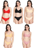Padded Bra Panty Set (Pack Of 5)