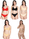 Padded Bra Panty Set (Pack Of 5)