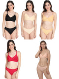 Padded Bra Panty Set (Pack Of 5)
