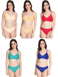 Non Padded Bra Panty Set (Pack Of 5)