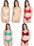 Padded Bra Panty Set (Pack Of 5)