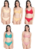 Padded Bra Panty Set (Pack Of 5)