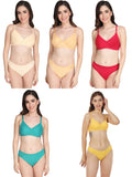 Padded Bra Panty Set (Pack Of 5)