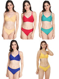 Non Padded Bra Panty Set (Pack Of 5)