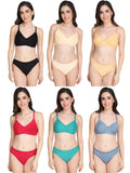 Non Padded Bra Panty Set (Pack Of 6)