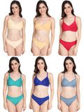 Non Padded Bra Panty Set (Pack Of 6)