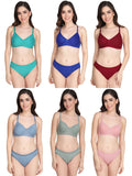 Non Padded Bra Panty Set (Pack Of 6)