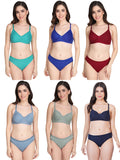 Non Padded Bra Panty Set (Pack Of 6)