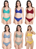 Non Padded Bra Panty Set (Pack Of 6)