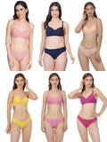 Non Padded Bra Panty Set (Pack Of 6)