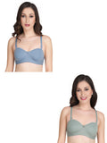 Women Everyday Half Cup Padded Bra (Pack Of 2)