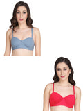 Women Everyday Half Cup Padded Bra (Pack Of 2)